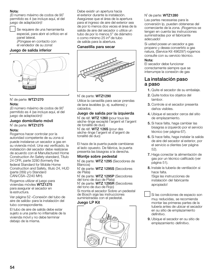 La instalación paso a paso | Bosch WTMC5521 User Manual | Page 54 / 68