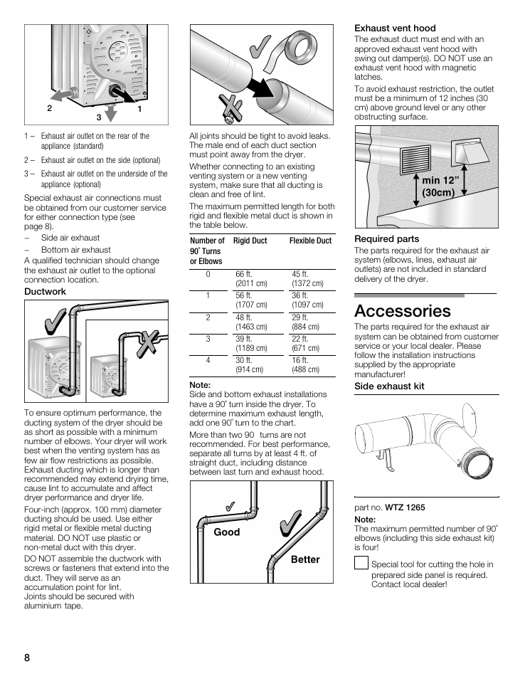 Accessories | Bosch WTMC5521 User Manual | Page 8 / 68