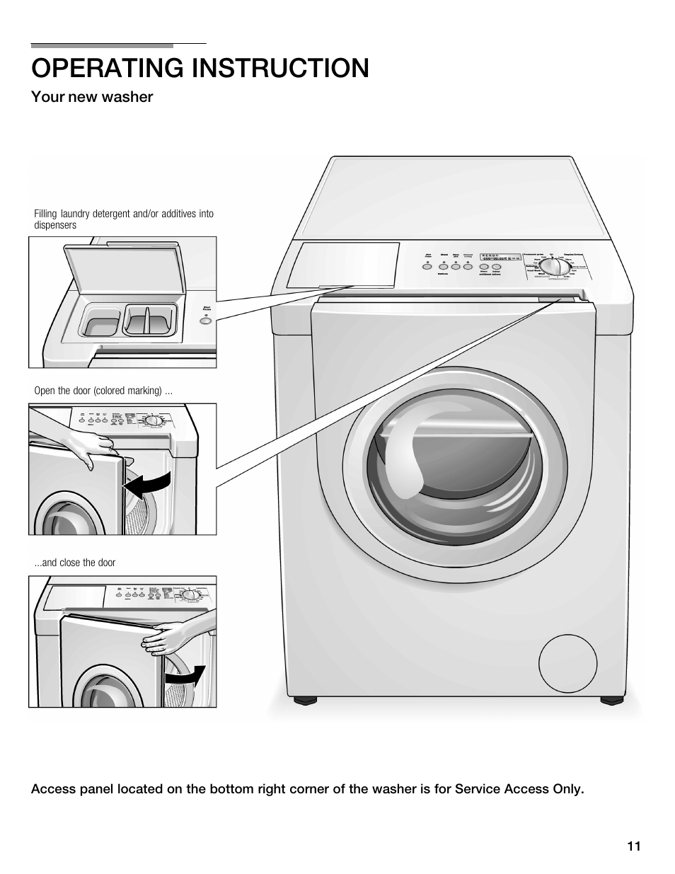 Operating instruction | Bosch WFMC6401UC User Manual | Page 11 / 104