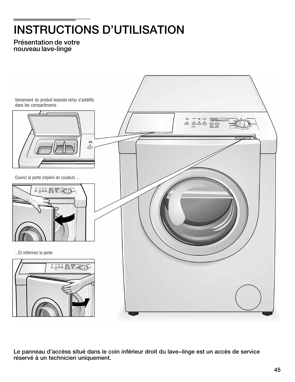 Instructions d'utilisation | Bosch WFMC6401UC User Manual | Page 45 / 104