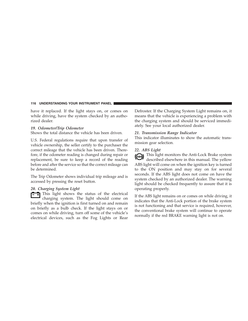 Chrysler 2004 300M User Manual | Page 116 / 277