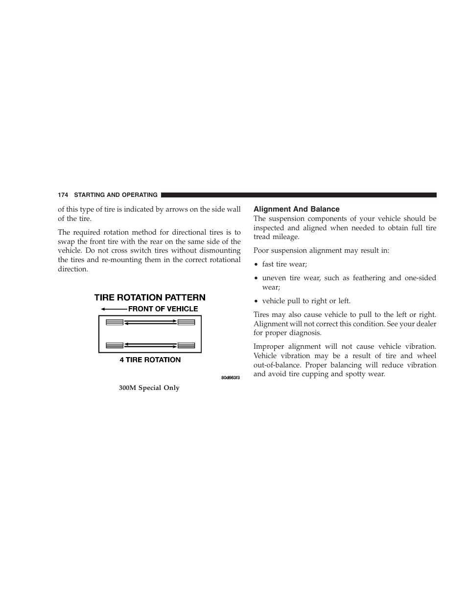 Alignment and balance | Chrysler 2004 300M User Manual | Page 174 / 277