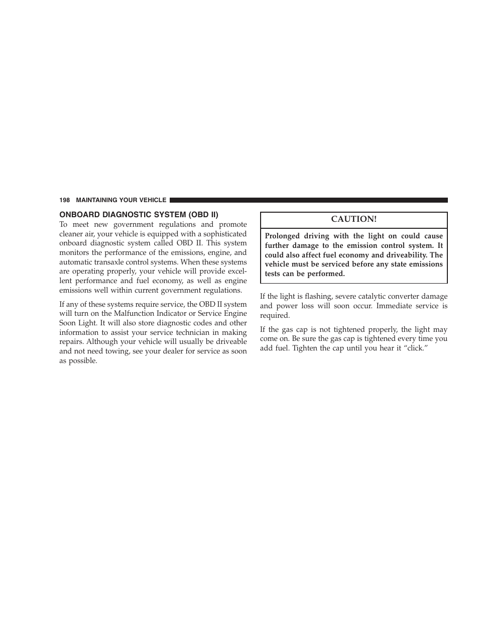 Onboard diagnostic system (obd ii) | Chrysler 2004 300M User Manual | Page 198 / 277