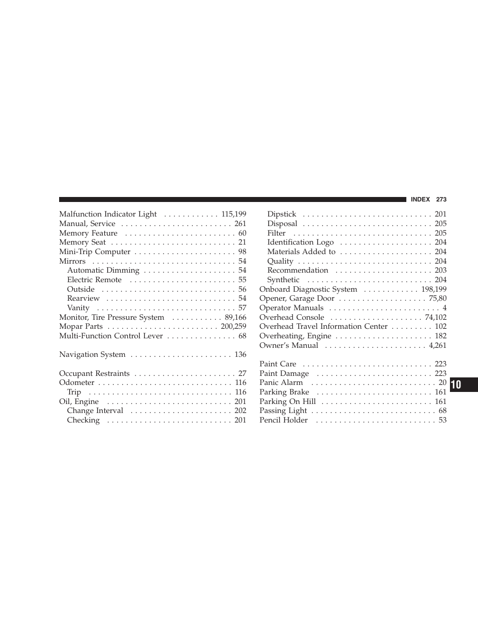 Chrysler 2004 300M User Manual | Page 273 / 277