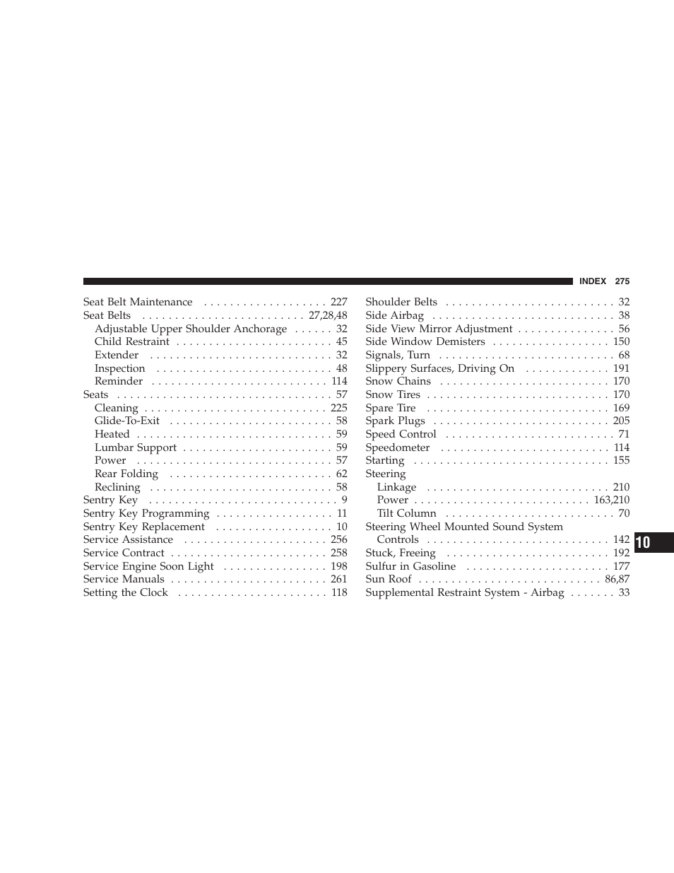 Chrysler 2004 300M User Manual | Page 275 / 277