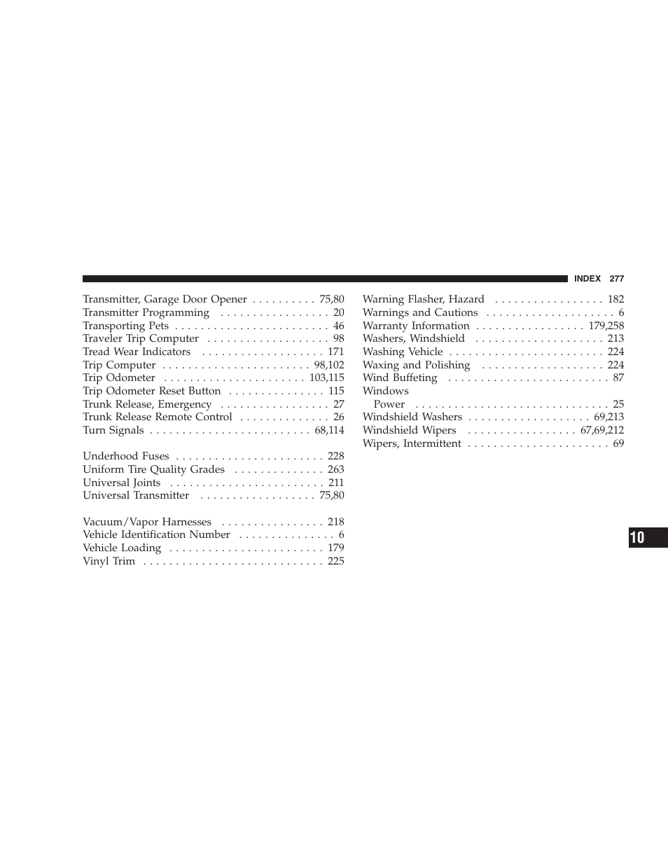 Chrysler 2004 300M User Manual | Page 277 / 277