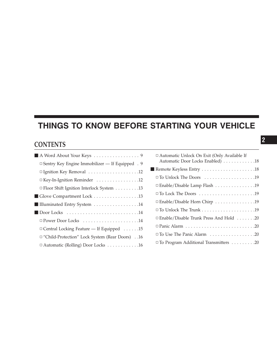 Chrysler 2004 300M User Manual | Page 7 / 277