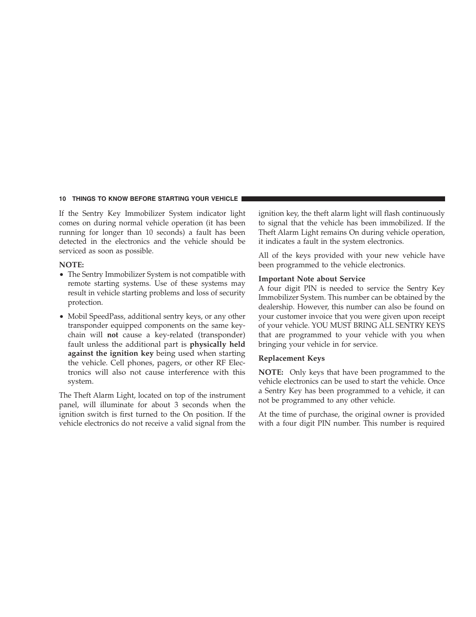 Chrysler 2004 Concorde User Manual | Page 10 / 273