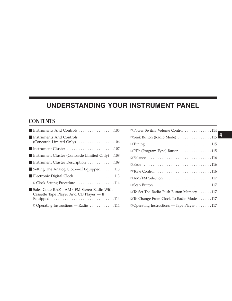 Chrysler 2004 Concorde User Manual | Page 101 / 273