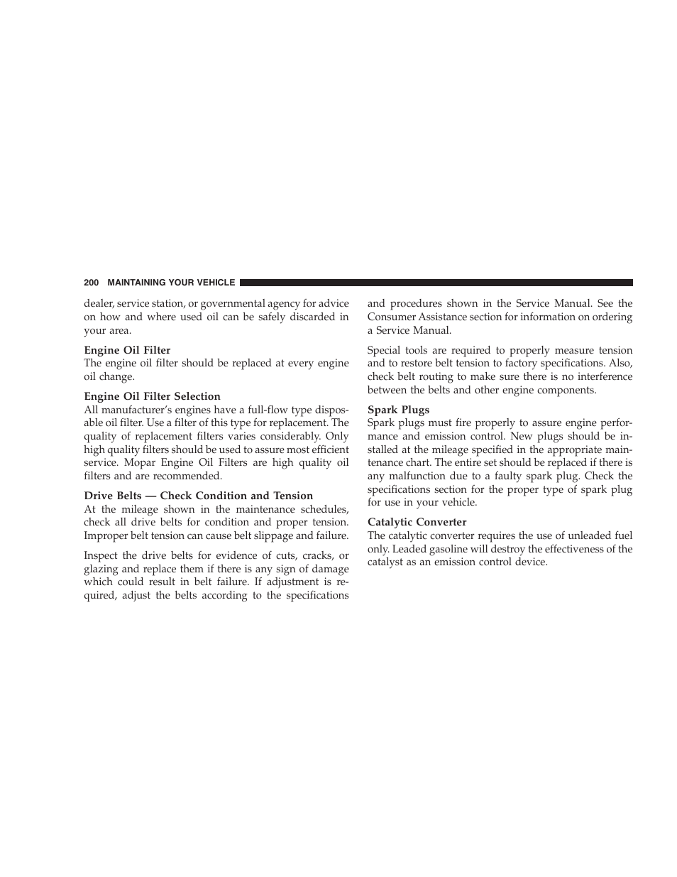 Chrysler 2004 Concorde User Manual | Page 200 / 273