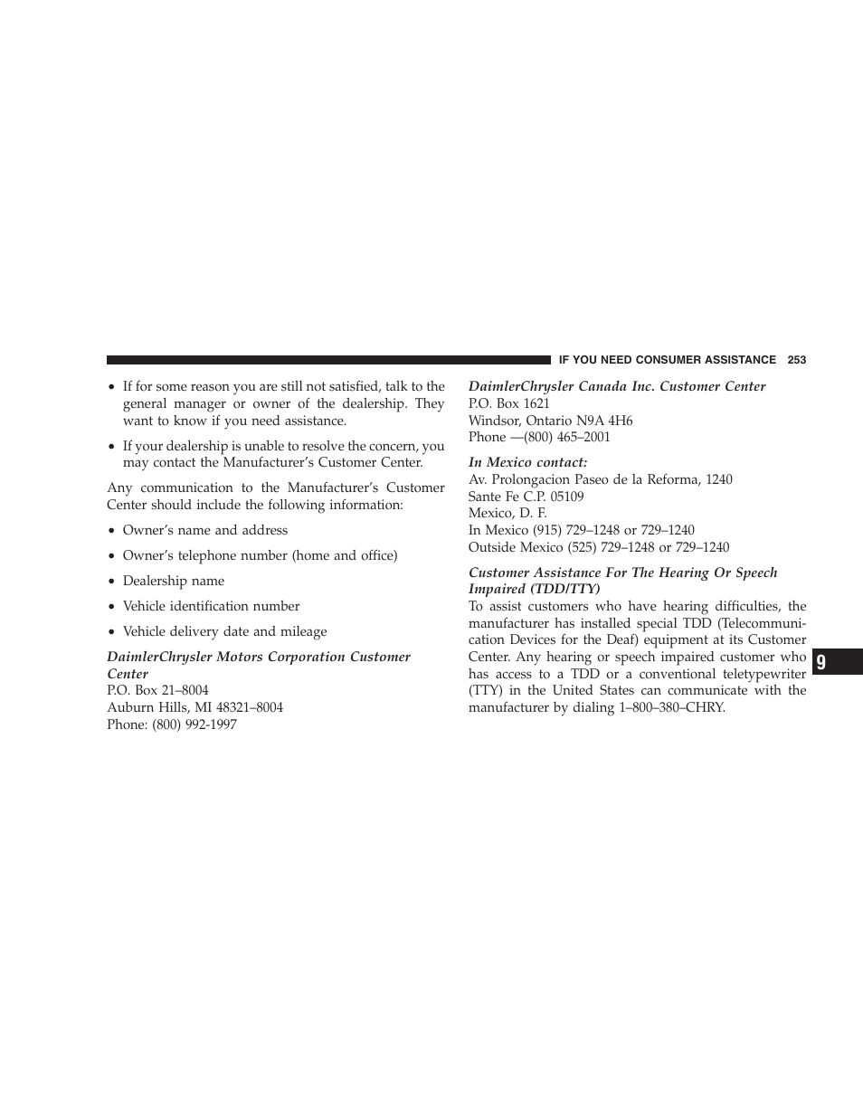 Chrysler 2004 Concorde User Manual | Page 253 / 273