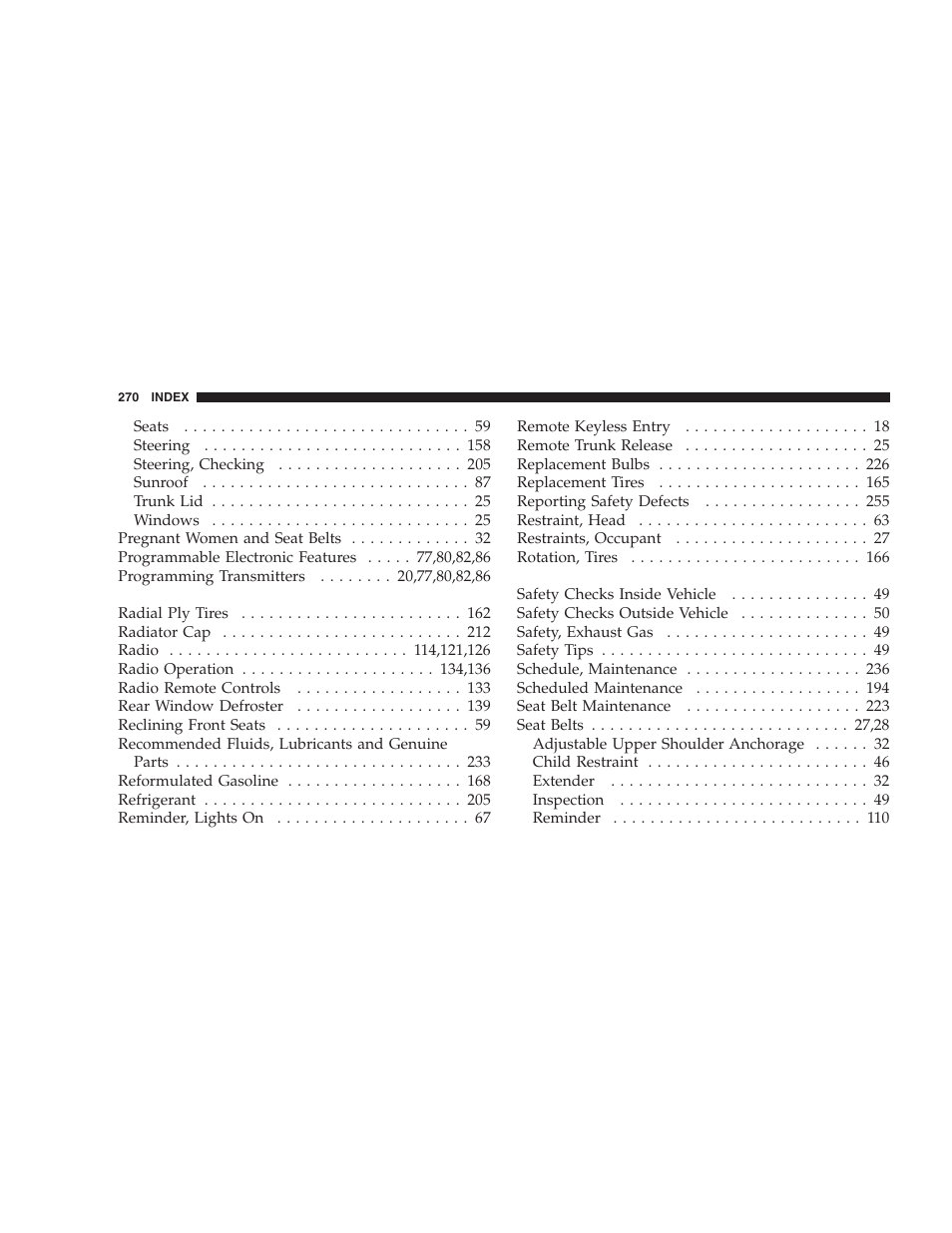 Chrysler 2004 Concorde User Manual | Page 270 / 273