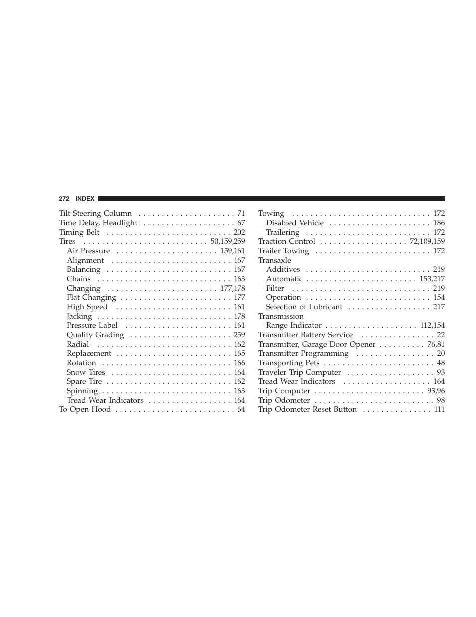 Chrysler 2004 Concorde User Manual | Page 272 / 273