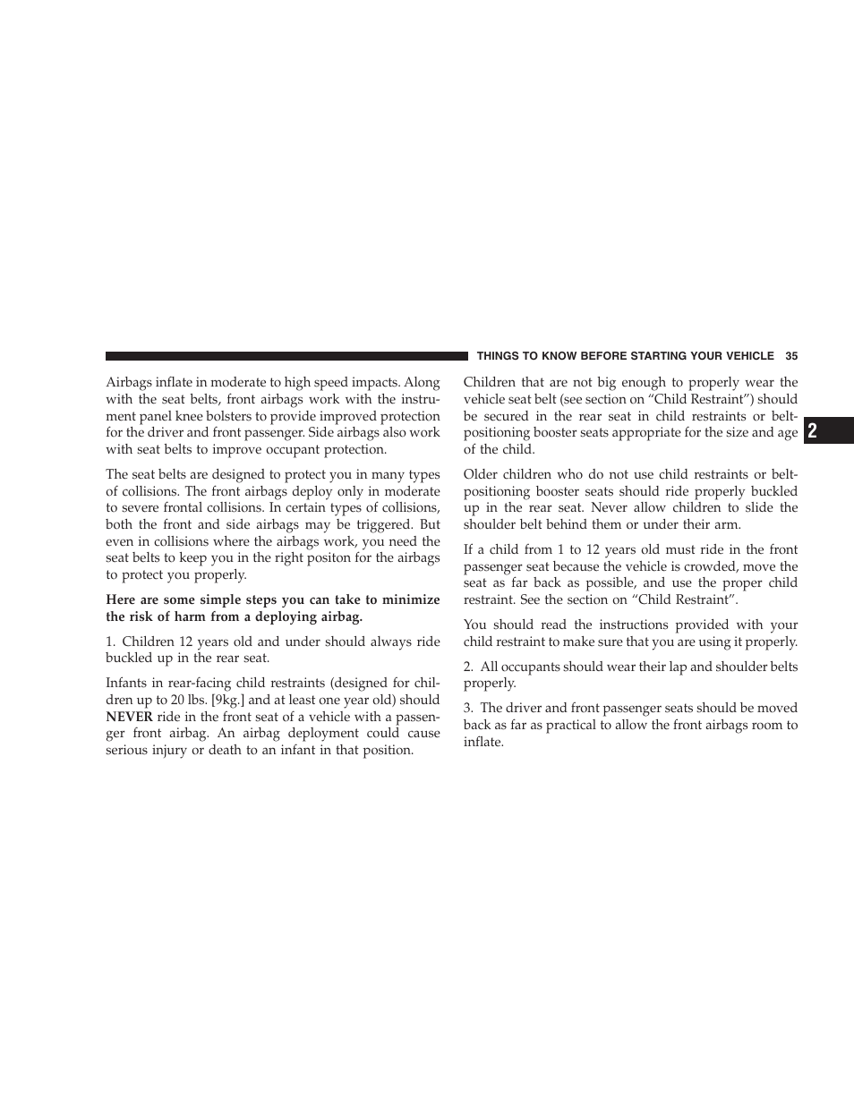 Chrysler 2004 Concorde User Manual | Page 35 / 273