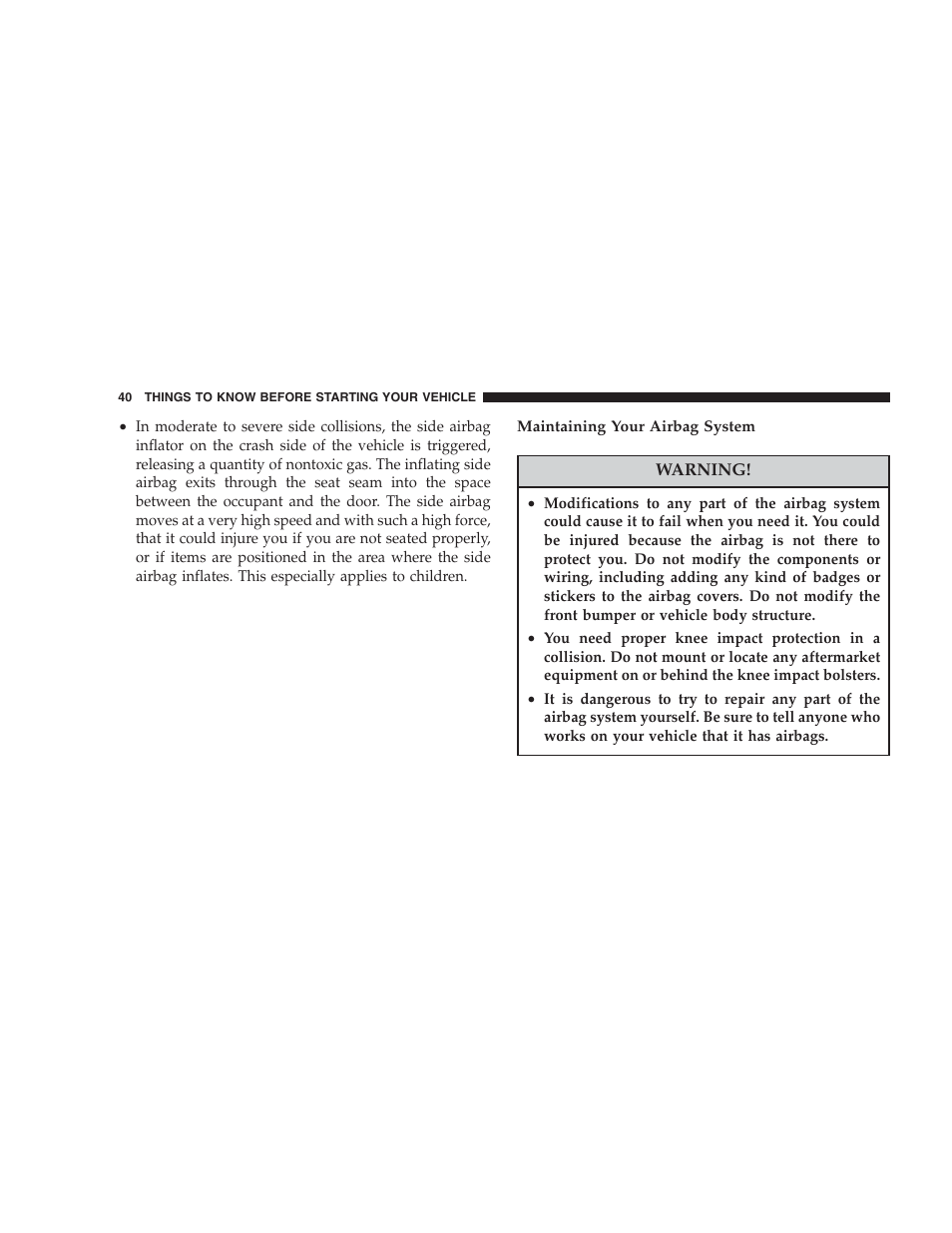 Chrysler 2004 Concorde User Manual | Page 40 / 273