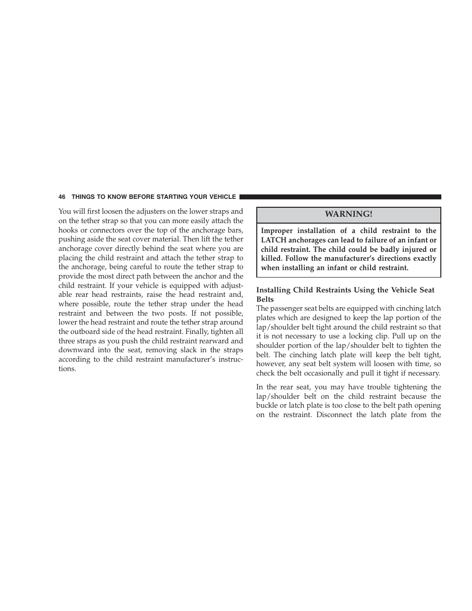 Chrysler 2004 Concorde User Manual | Page 46 / 273