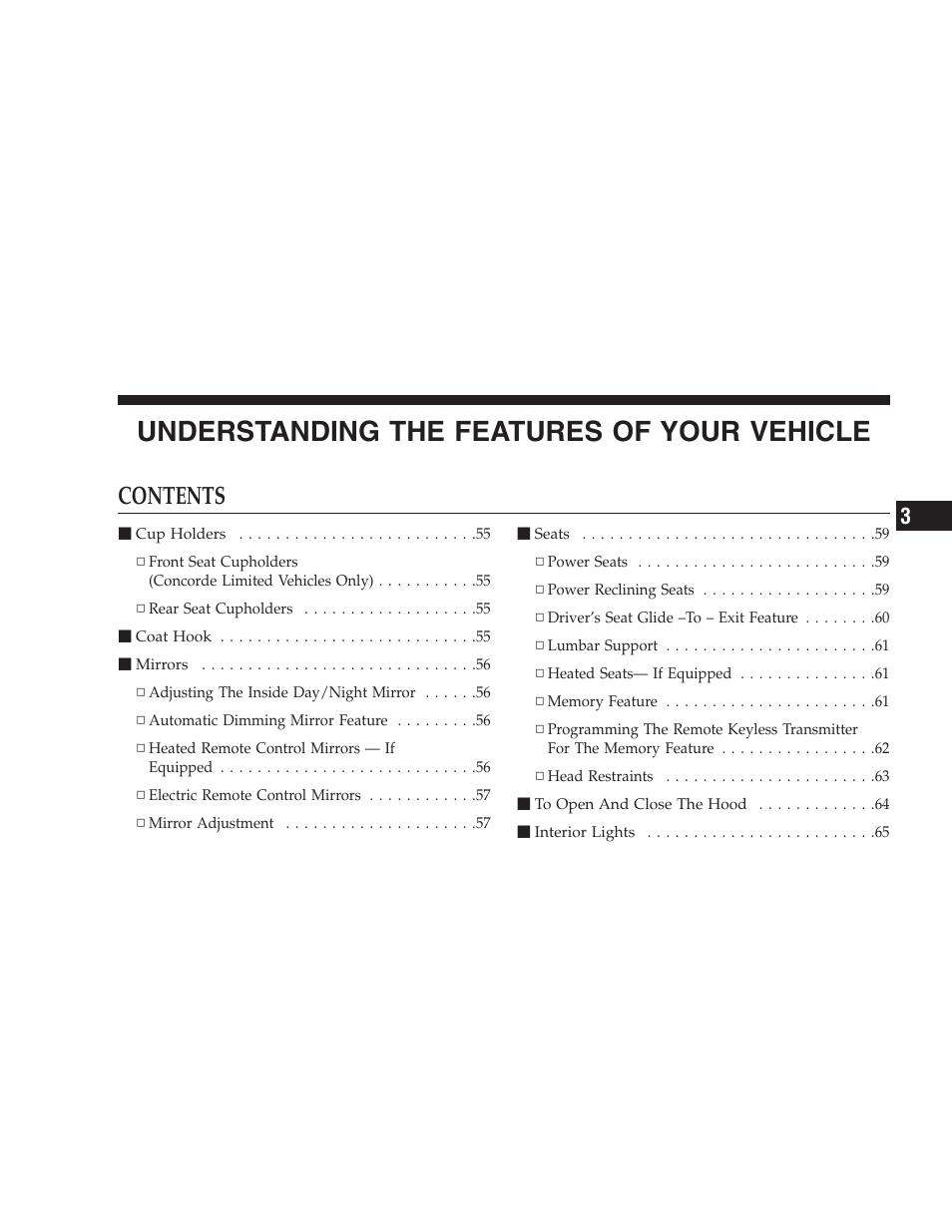 Chrysler 2004 Concorde User Manual | Page 51 / 273