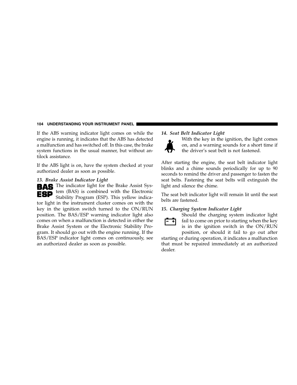 Chrysler 2005 Crossfire User Manual | Page 104 / 288