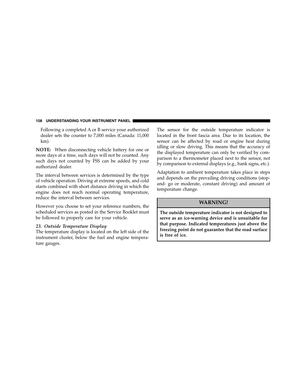 Chrysler 2005 Crossfire User Manual | Page 108 / 288