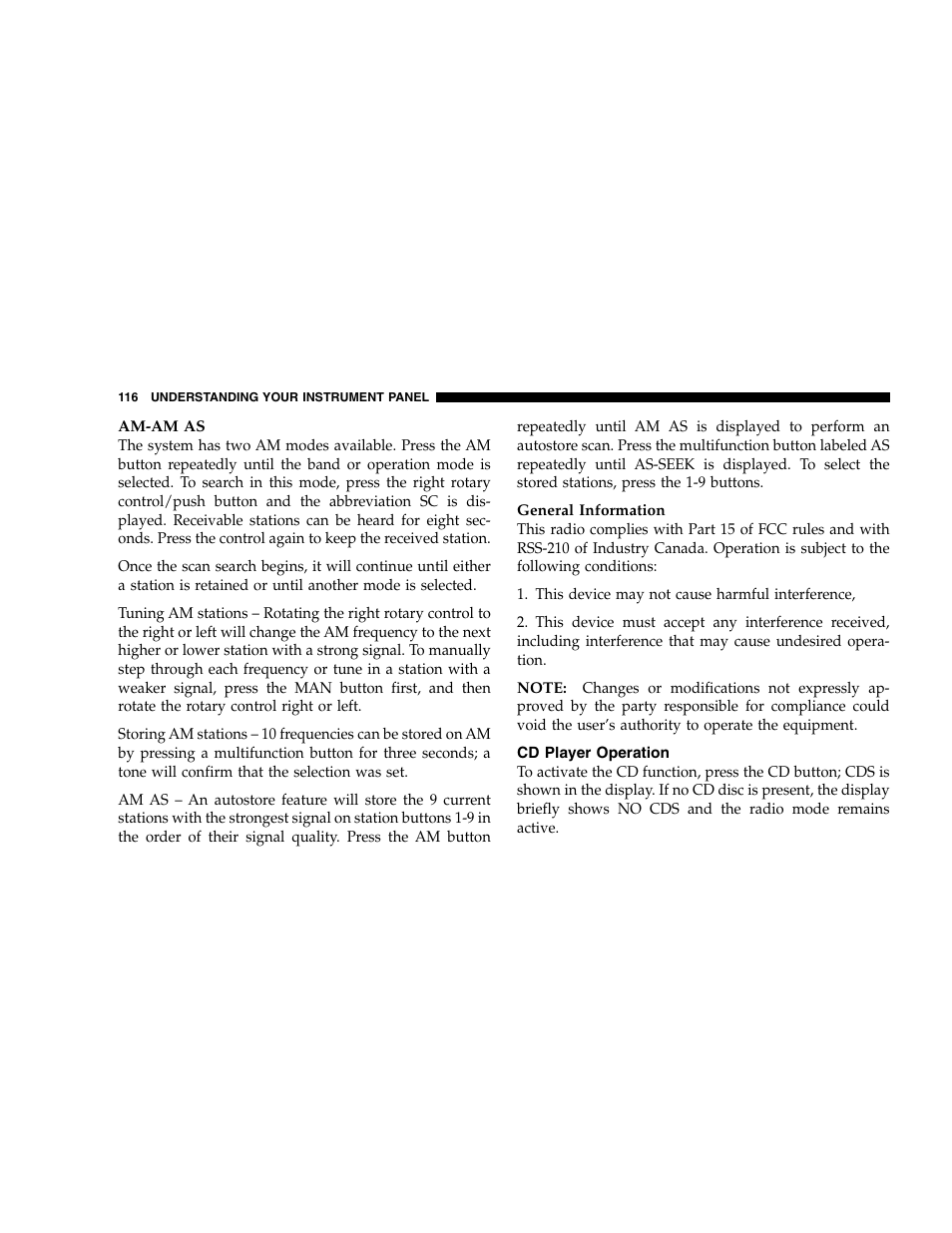 Chrysler 2005 Crossfire User Manual | Page 116 / 288