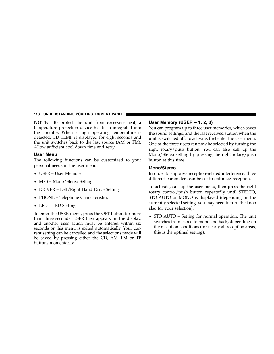 Chrysler 2005 Crossfire User Manual | Page 118 / 288