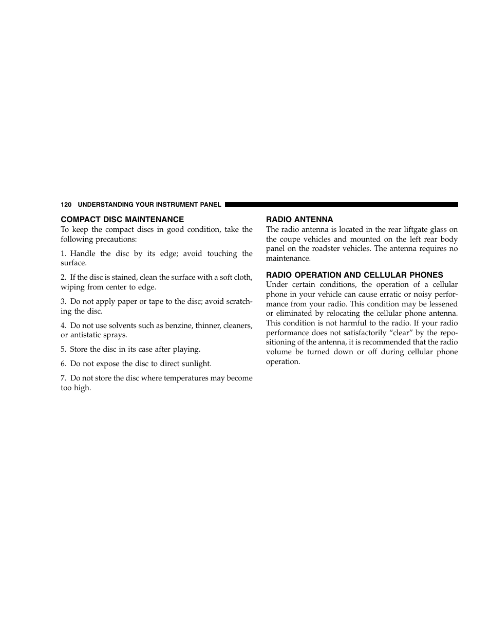Chrysler 2005 Crossfire User Manual | Page 120 / 288