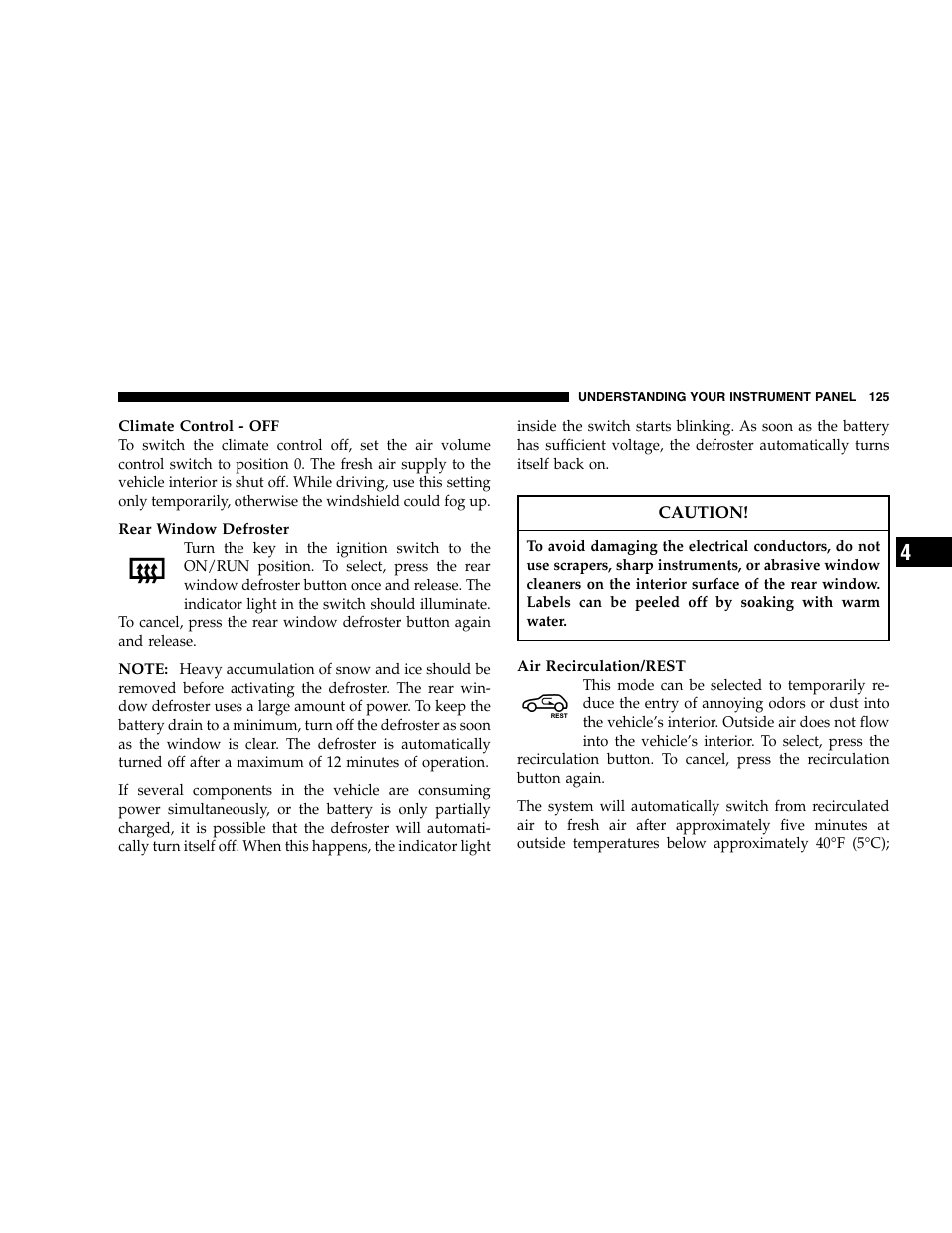 Chrysler 2005 Crossfire User Manual | Page 125 / 288