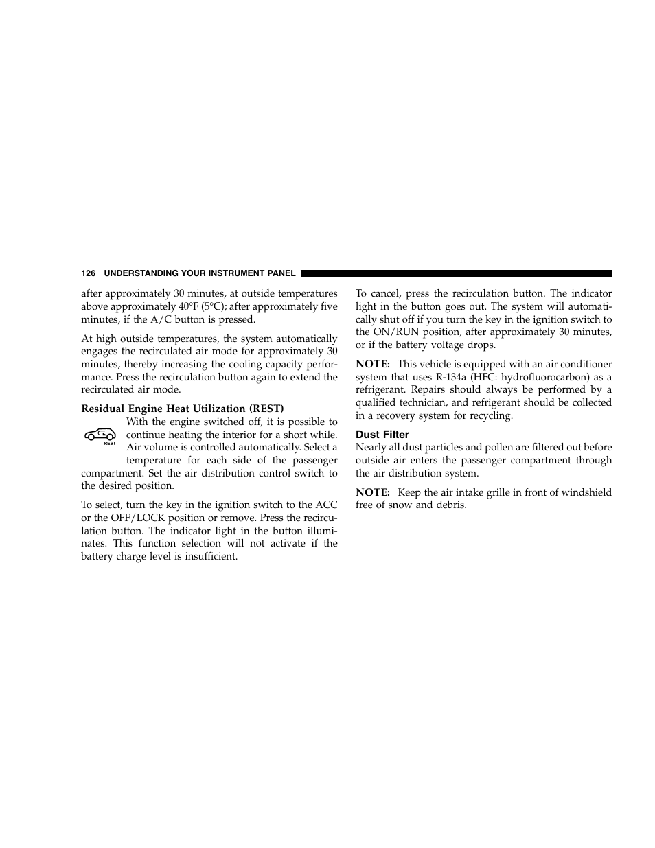 Chrysler 2005 Crossfire User Manual | Page 126 / 288