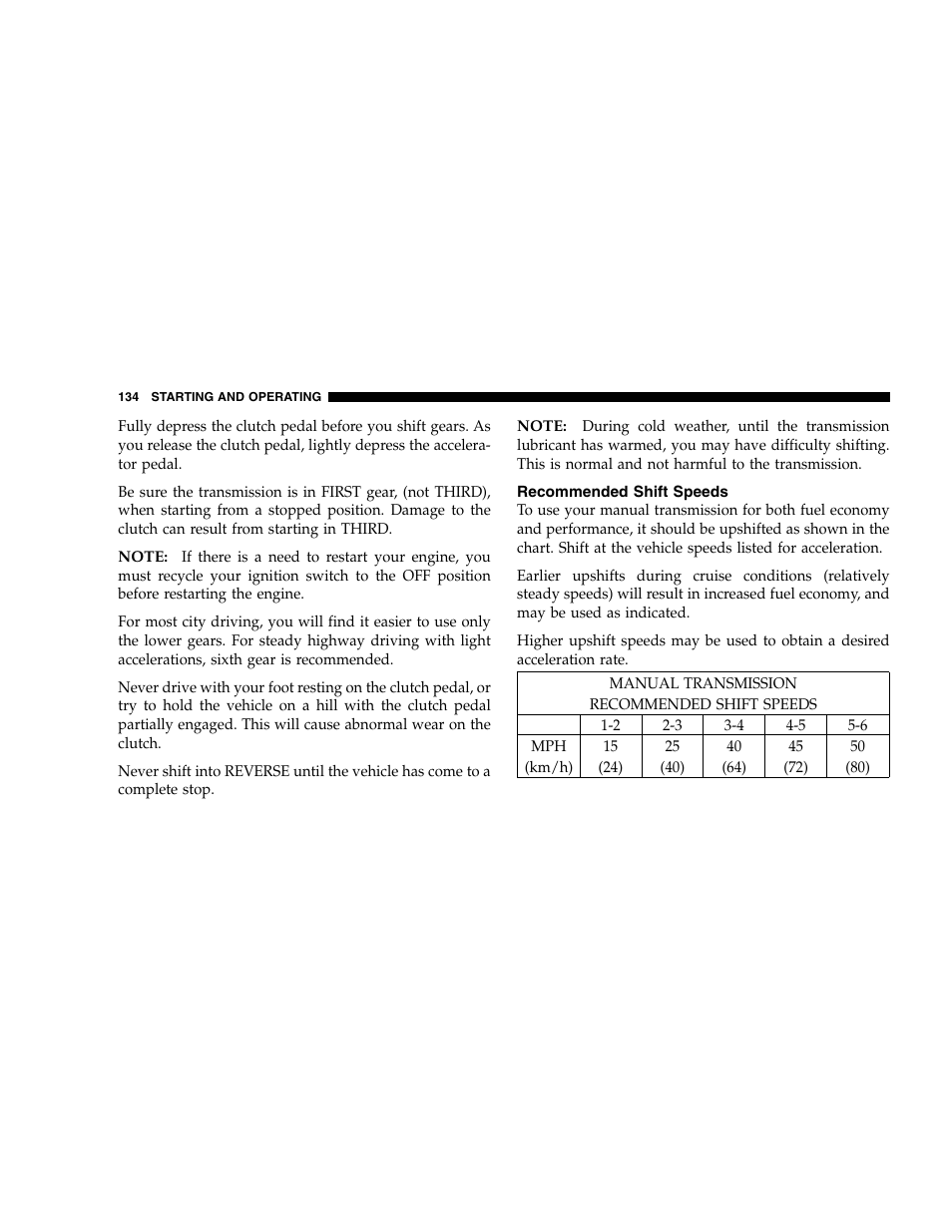 Chrysler 2005 Crossfire User Manual | Page 134 / 288