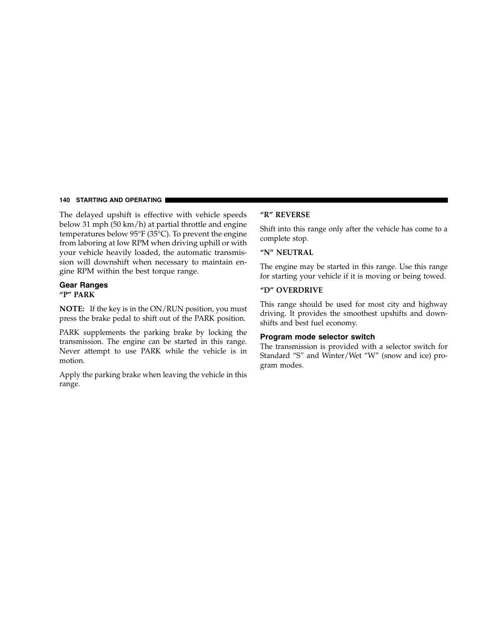 Chrysler 2005 Crossfire User Manual | Page 140 / 288