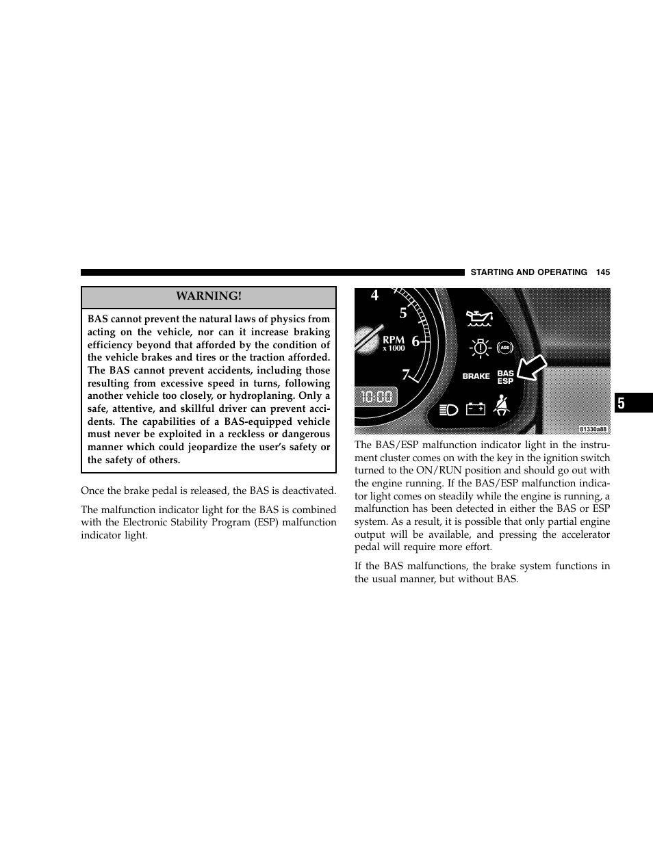 Chrysler 2005 Crossfire User Manual | Page 145 / 288