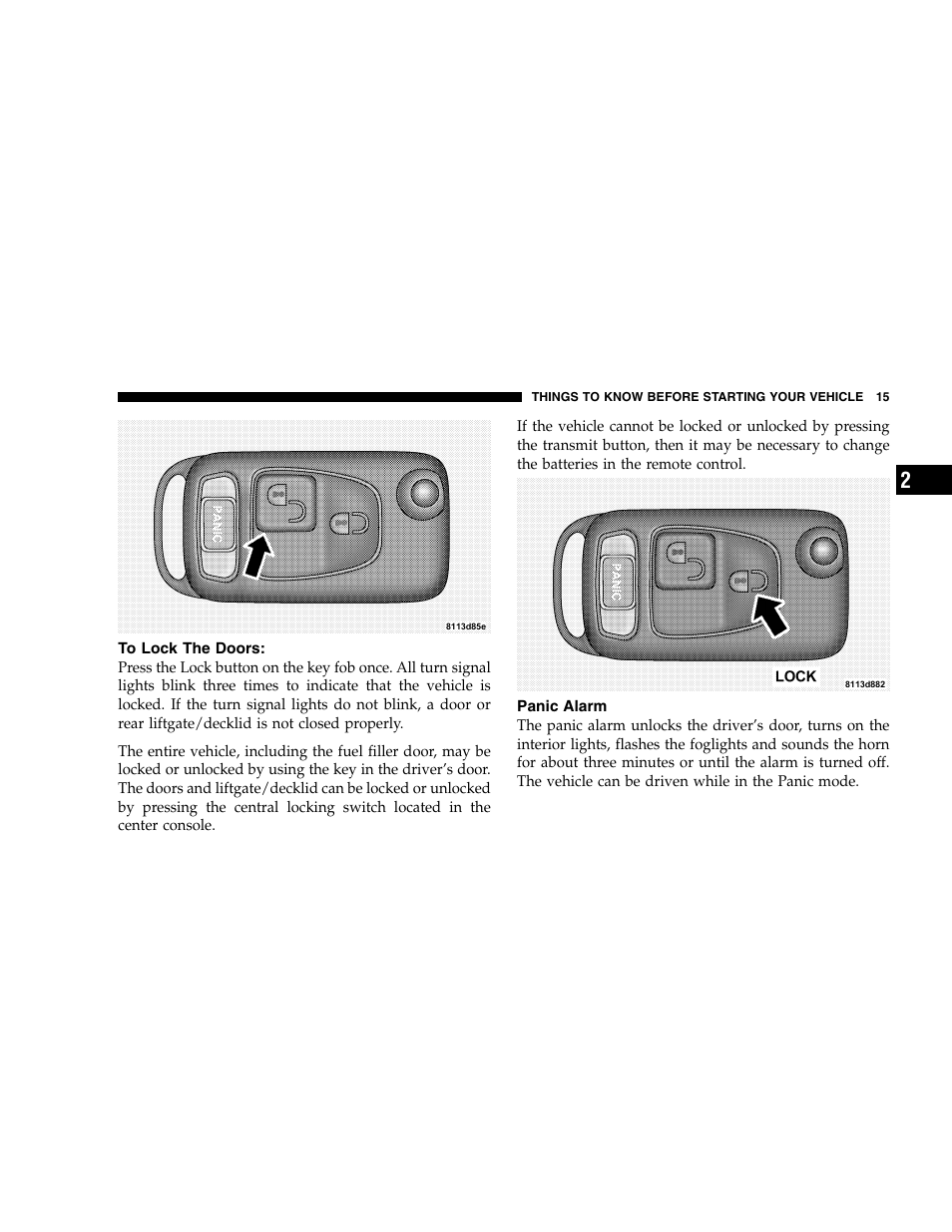 Chrysler 2005 Crossfire User Manual | Page 15 / 288