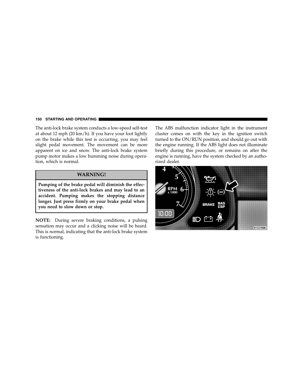 Chrysler 2005 Crossfire User Manual | Page 150 / 288