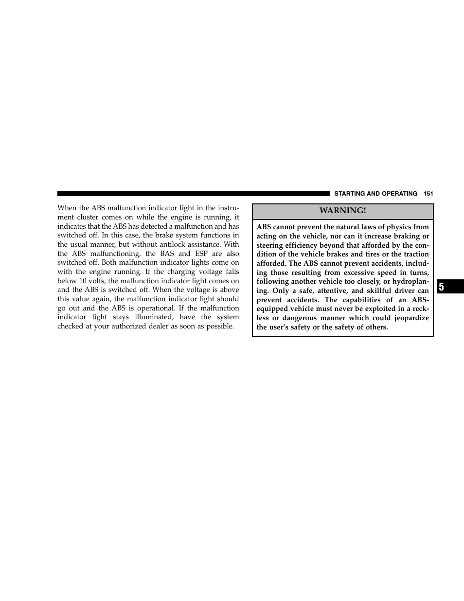 Chrysler 2005 Crossfire User Manual | Page 151 / 288