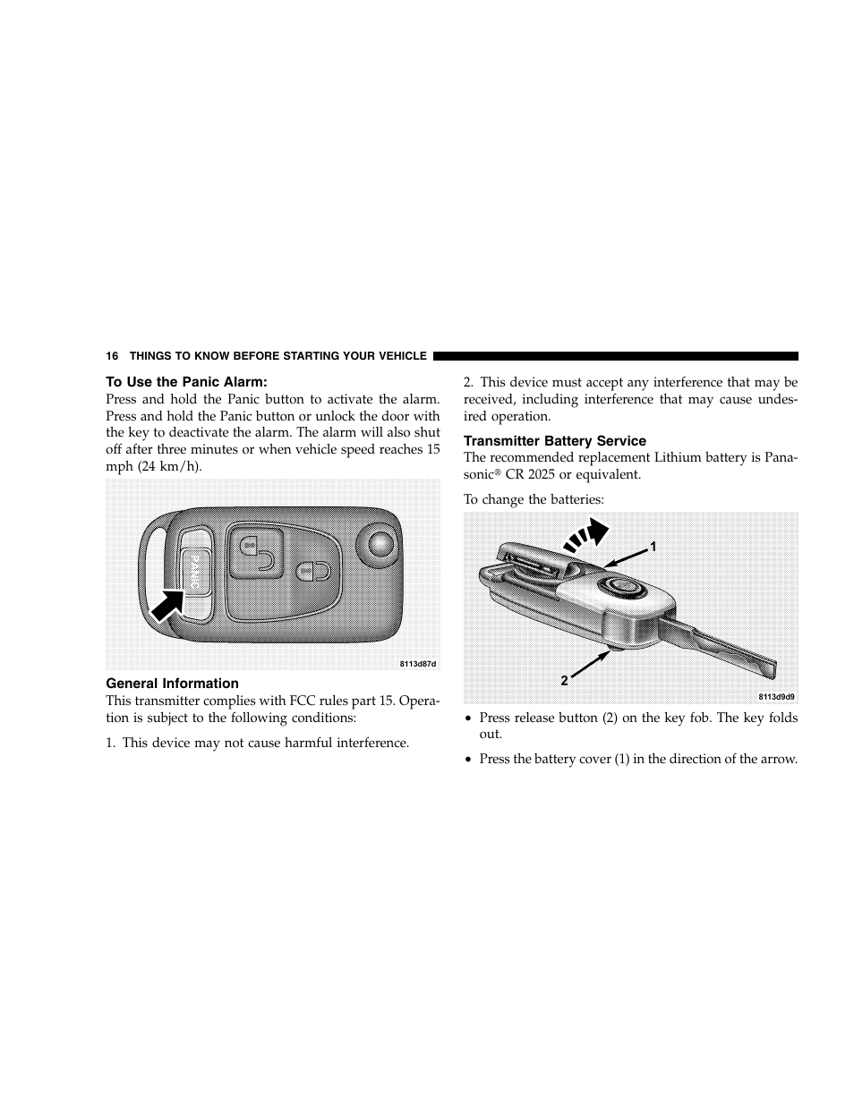 Chrysler 2005 Crossfire User Manual | Page 16 / 288