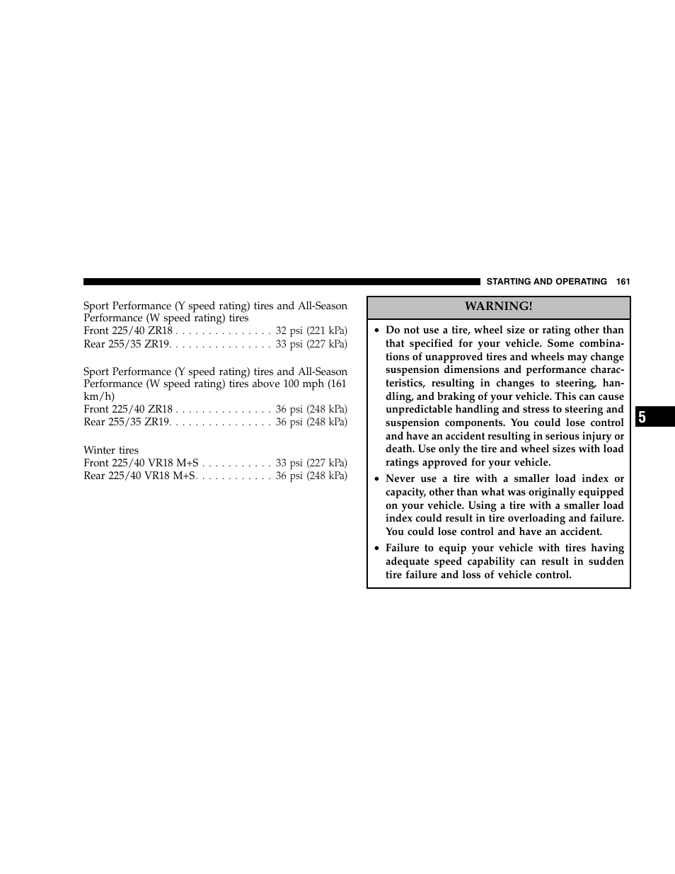 Chrysler 2005 Crossfire User Manual | Page 161 / 288
