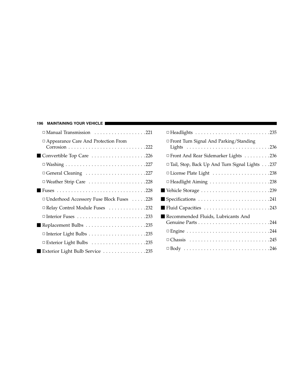 Chrysler 2005 Crossfire User Manual | Page 196 / 288