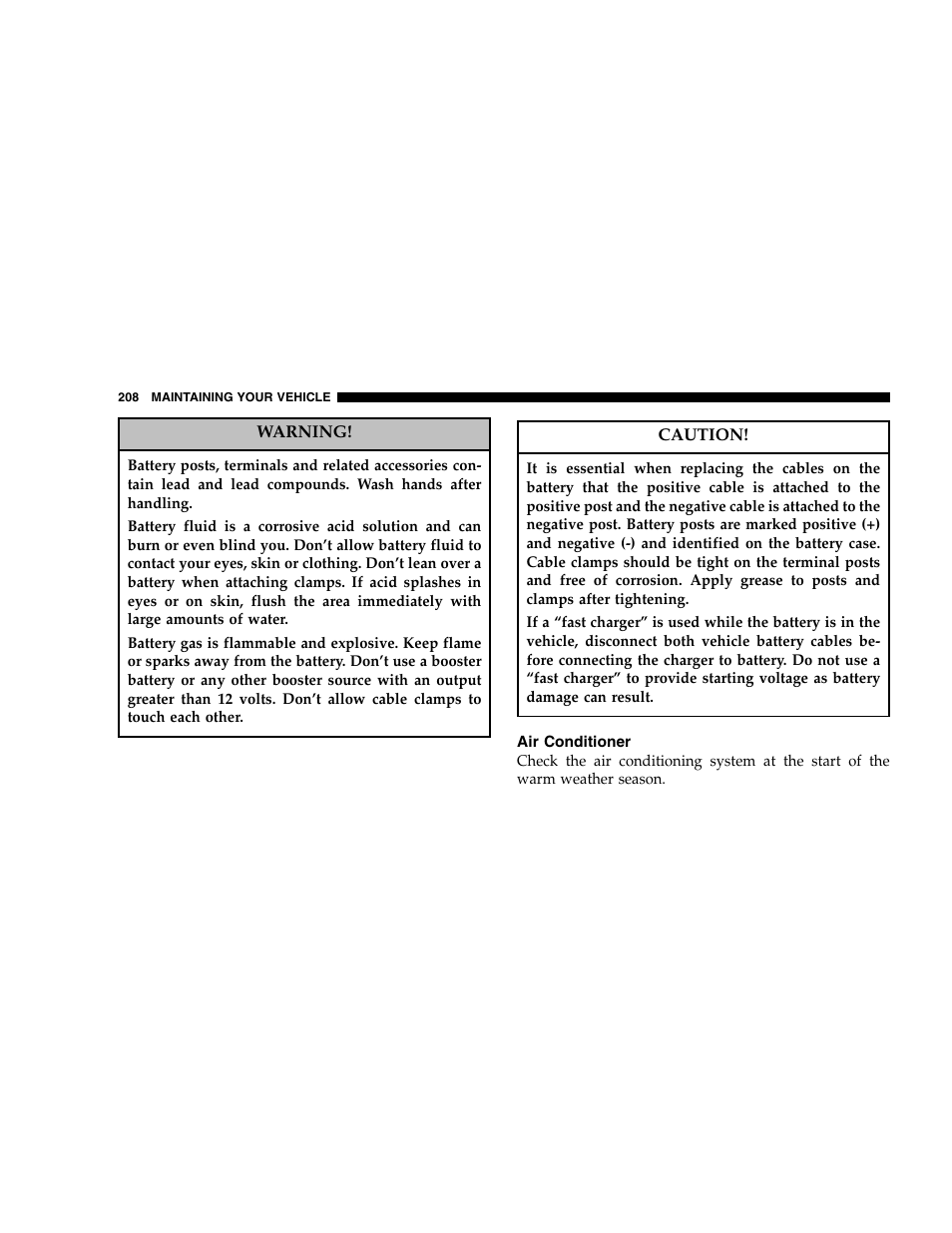 Chrysler 2005 Crossfire User Manual | Page 208 / 288