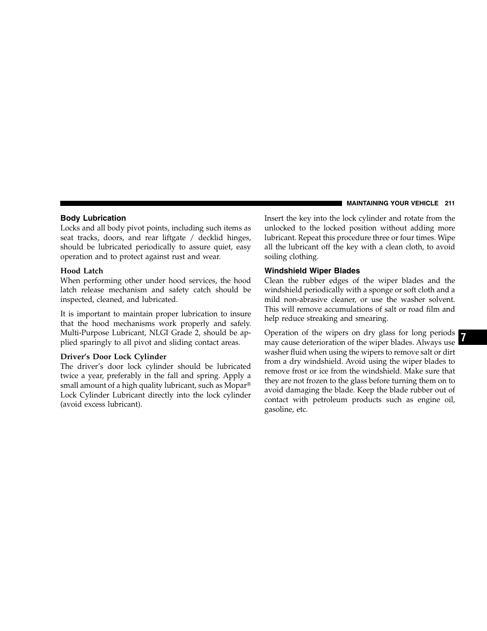 Chrysler 2005 Crossfire User Manual | Page 211 / 288
