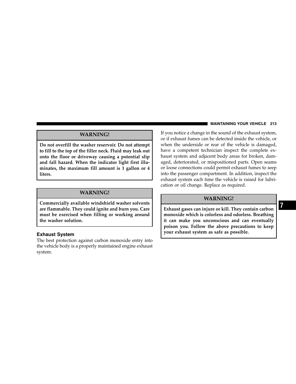 Chrysler 2005 Crossfire User Manual | Page 213 / 288