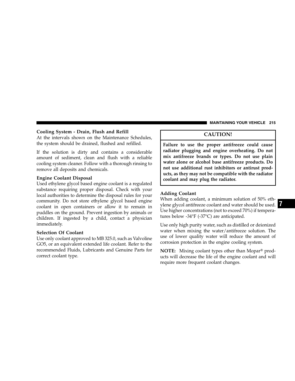 Chrysler 2005 Crossfire User Manual | Page 215 / 288