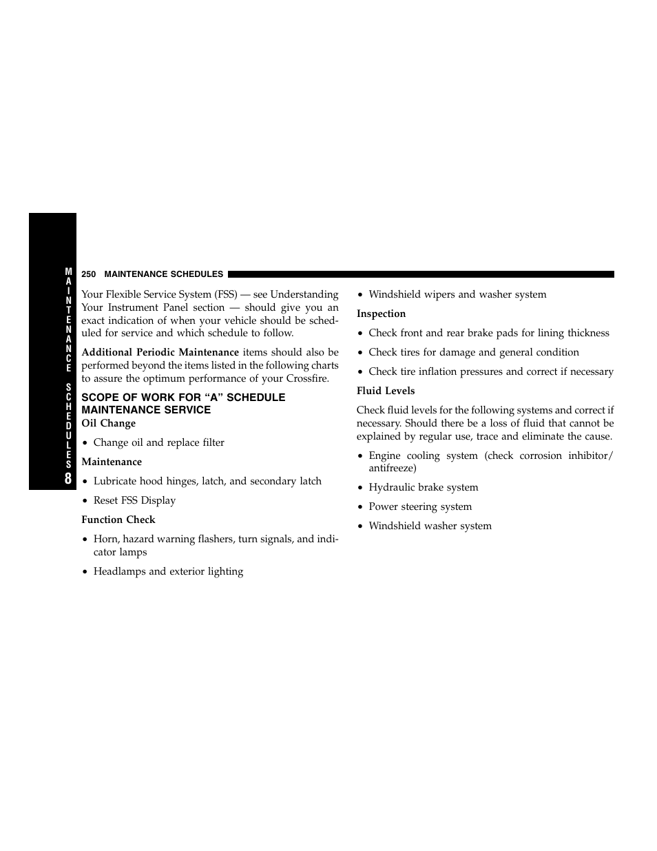 Chrysler 2005 Crossfire User Manual | Page 250 / 288