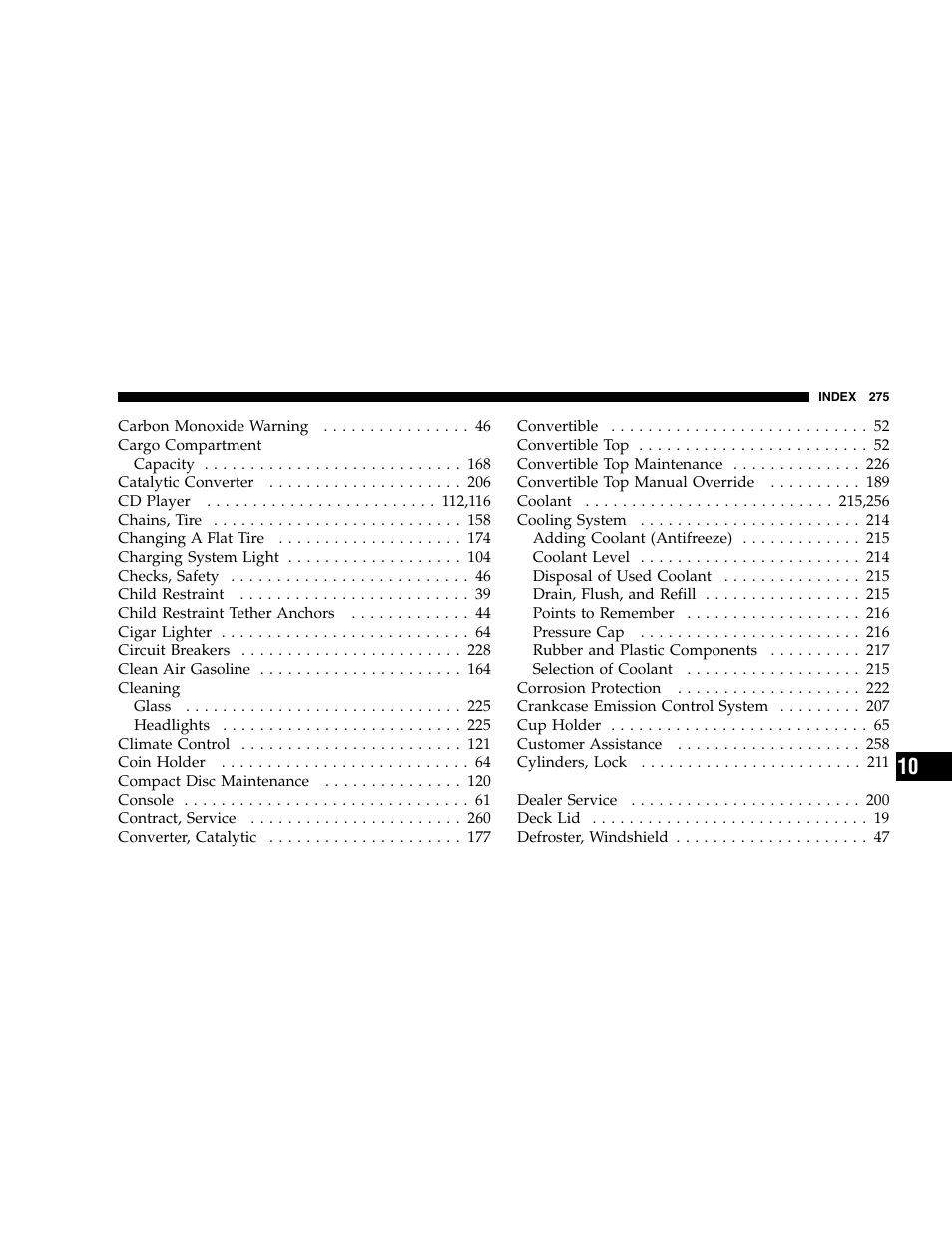 Chrysler 2005 Crossfire User Manual | Page 275 / 288