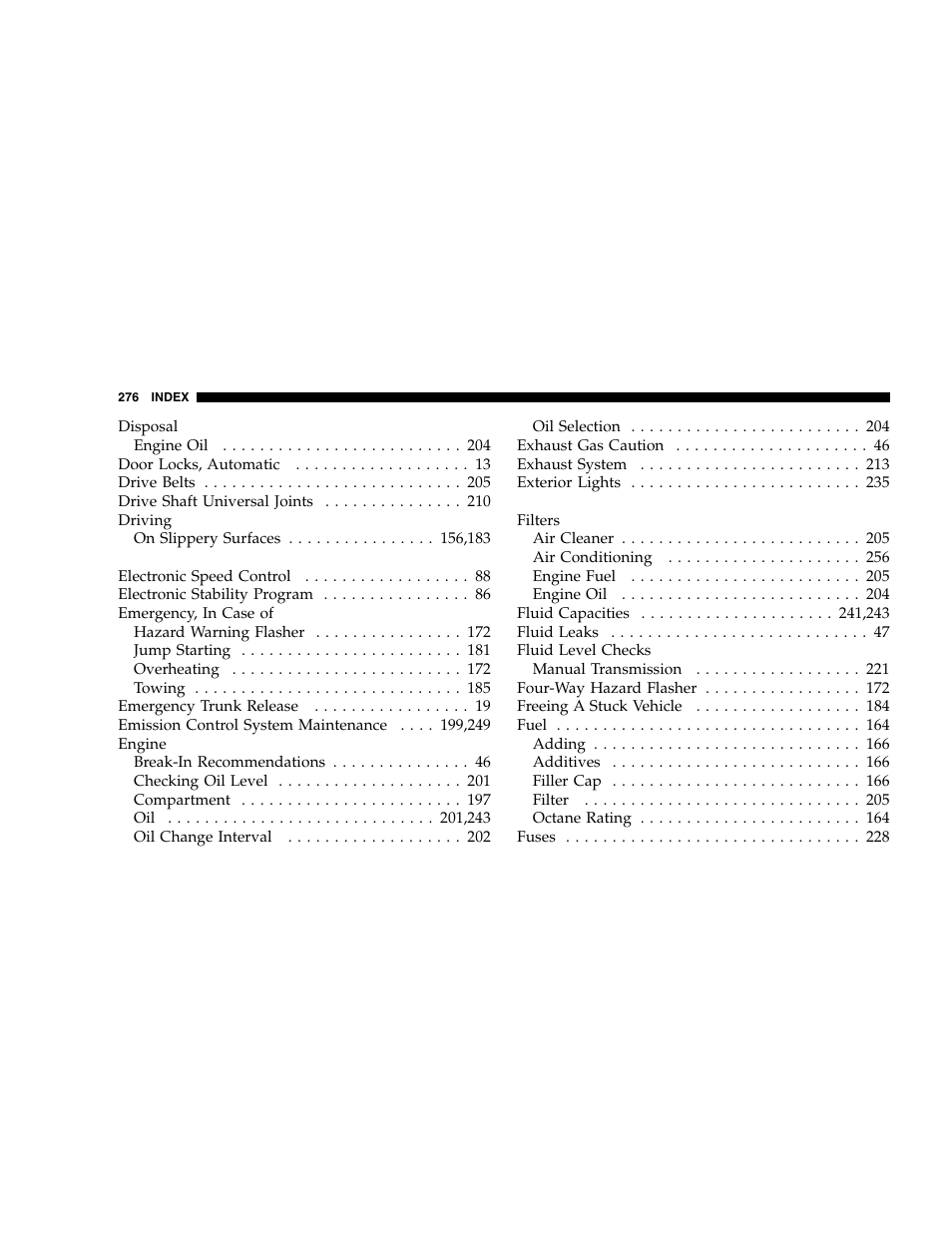 Chrysler 2005 Crossfire User Manual | Page 276 / 288