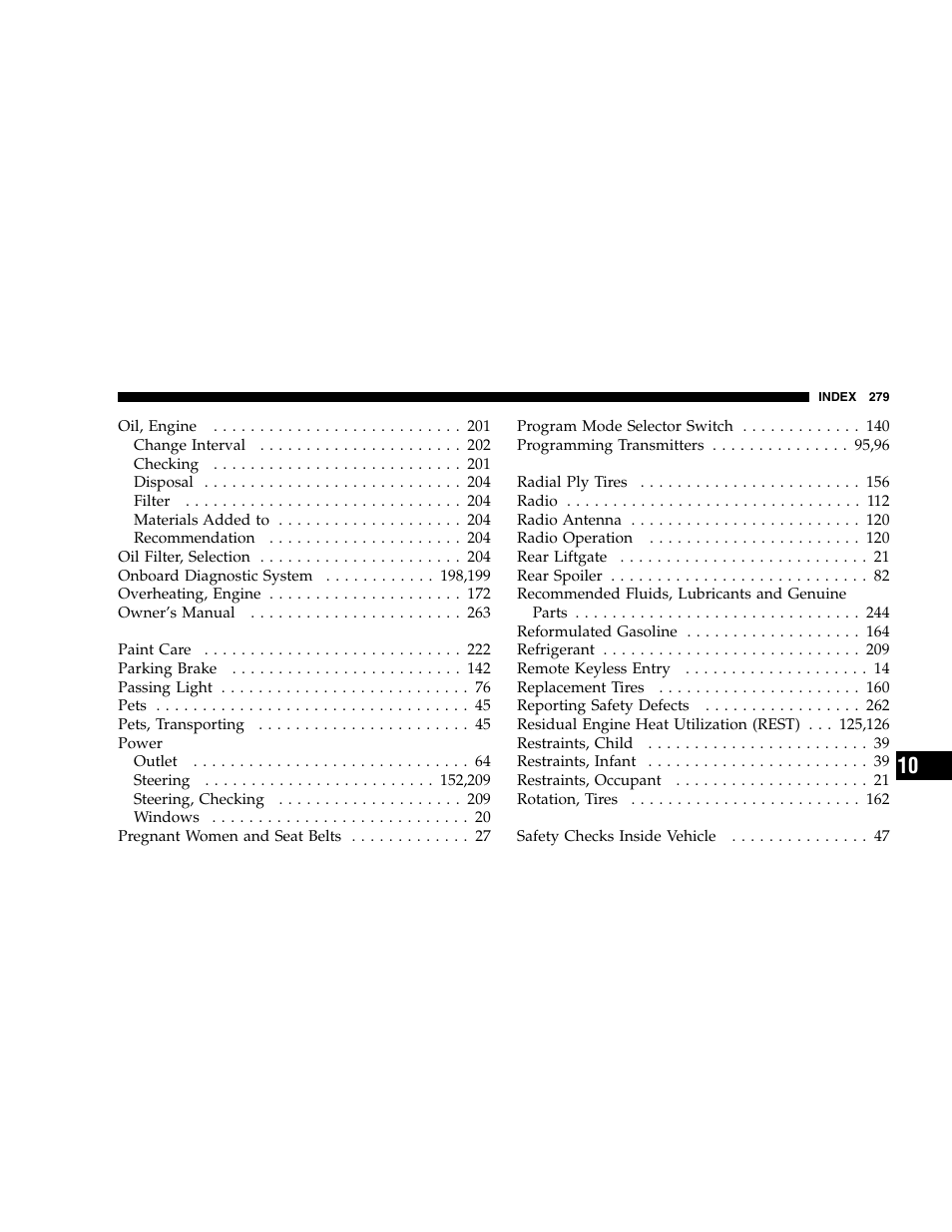 Chrysler 2005 Crossfire User Manual | Page 279 / 288