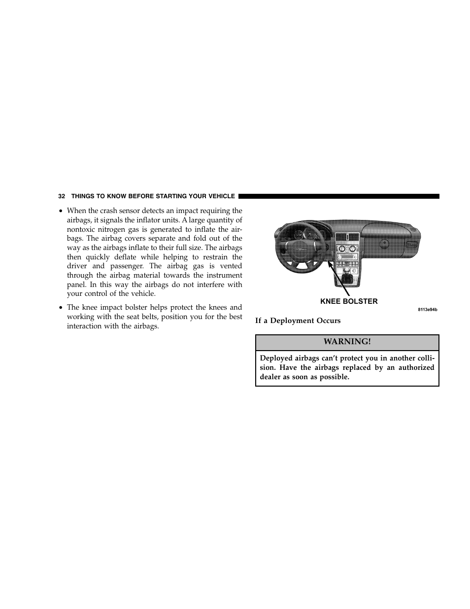 Chrysler 2005 Crossfire User Manual | Page 32 / 288