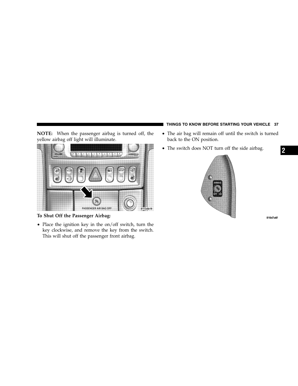 Chrysler 2005 Crossfire User Manual | Page 37 / 288