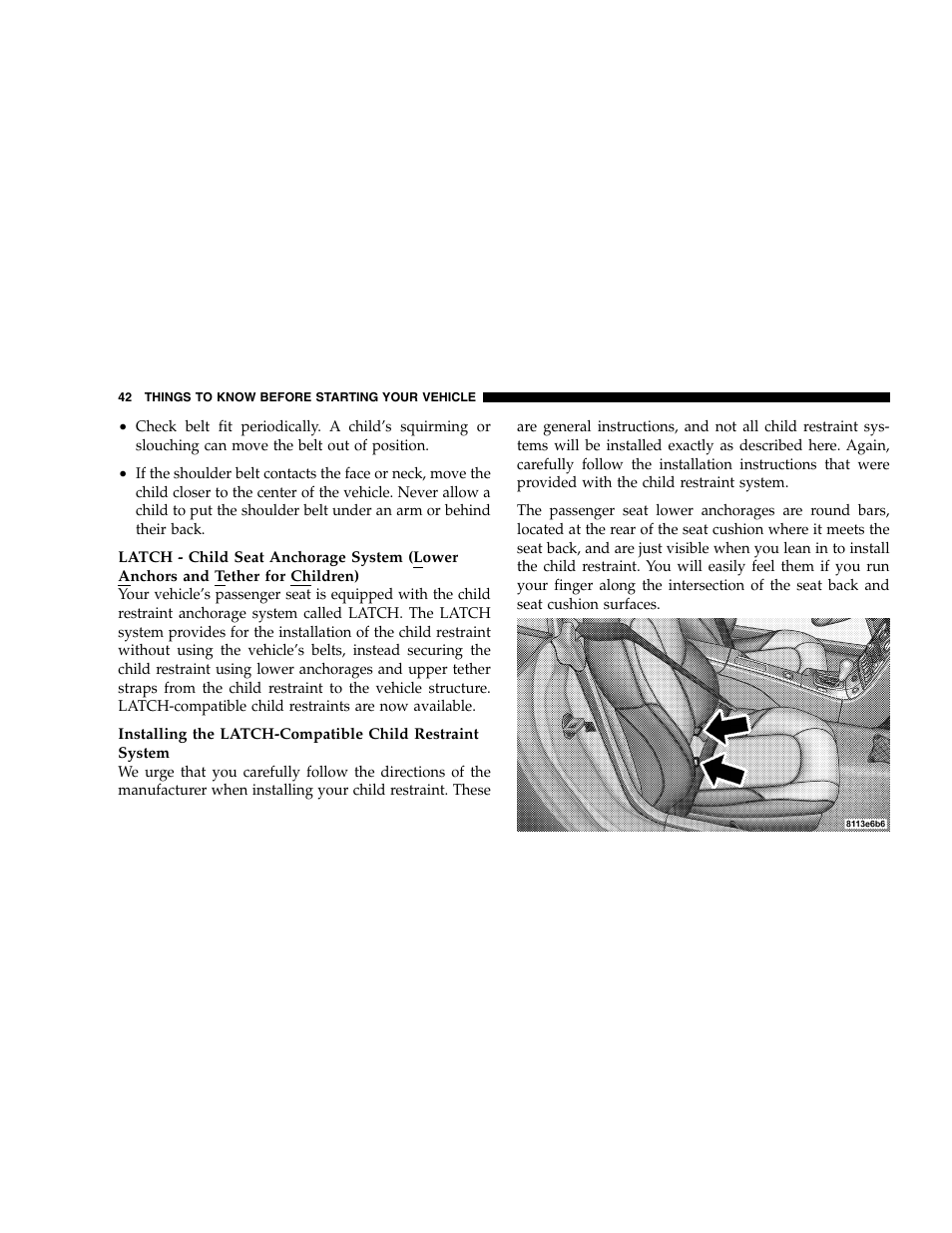 Chrysler 2005 Crossfire User Manual | Page 42 / 288