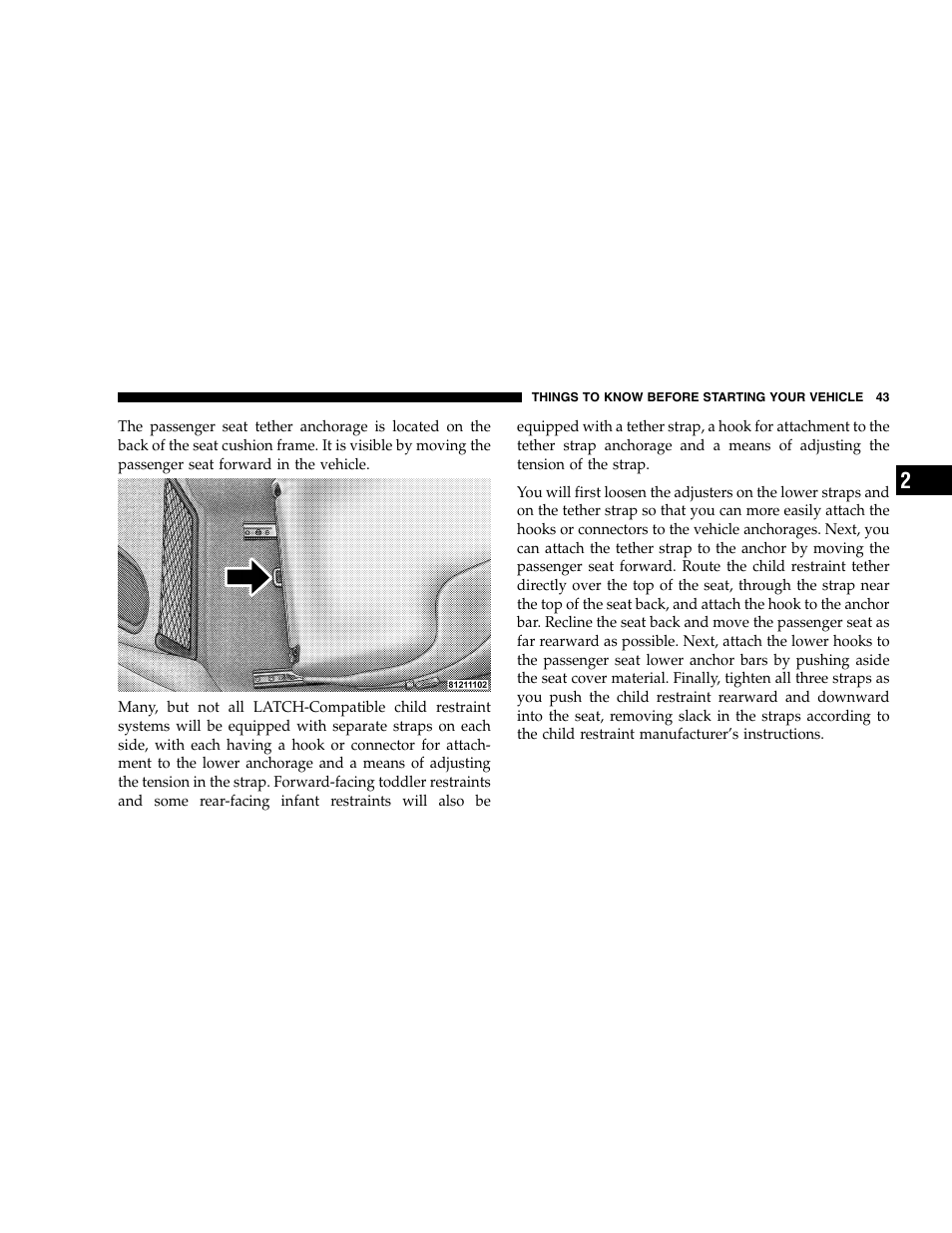 Chrysler 2005 Crossfire User Manual | Page 43 / 288