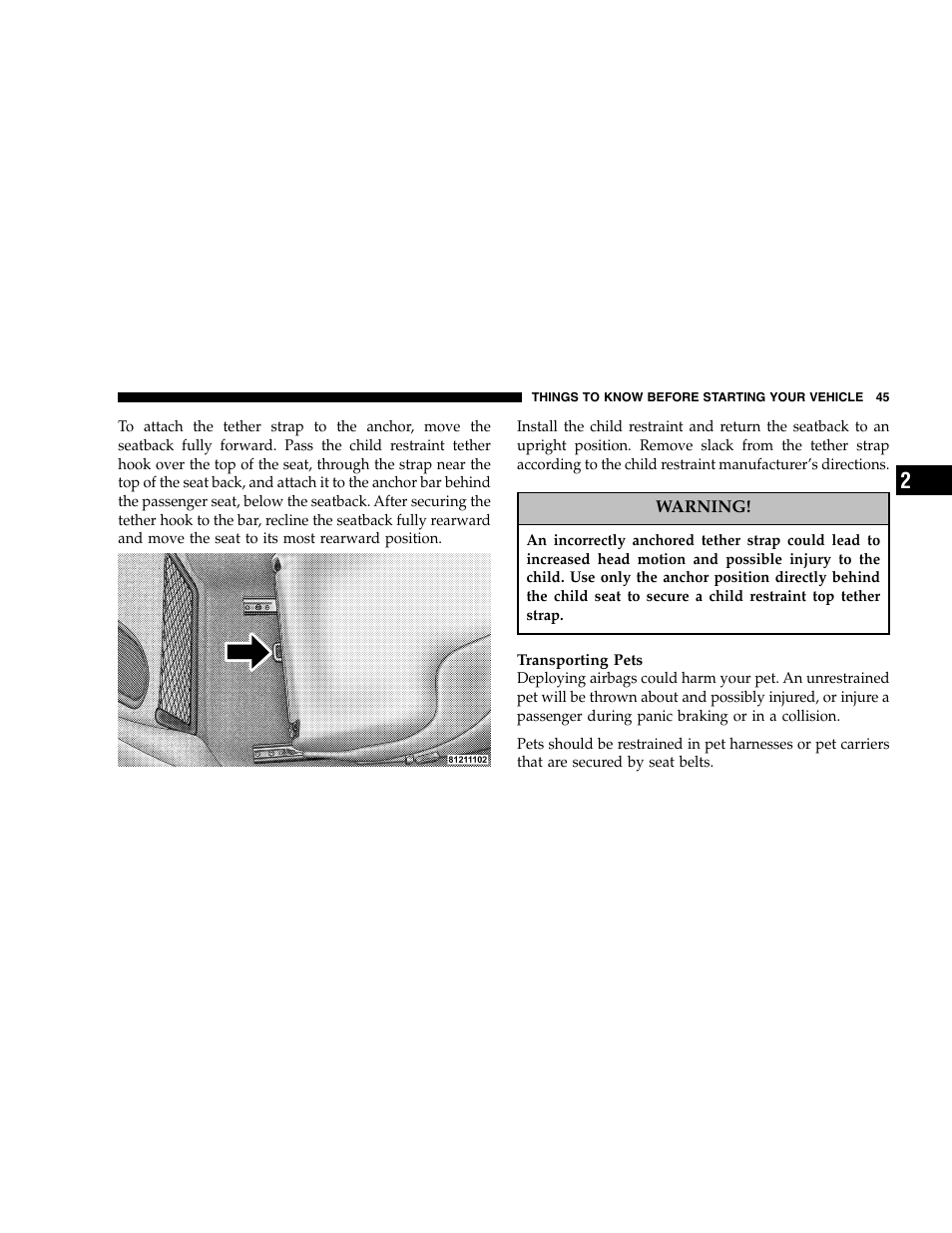 Chrysler 2005 Crossfire User Manual | Page 45 / 288